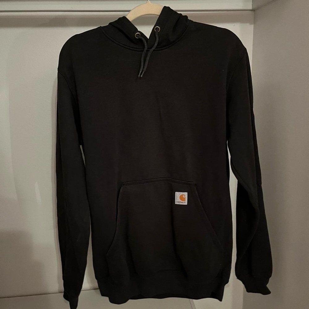 Black Carhartt Hoodie with White Logo